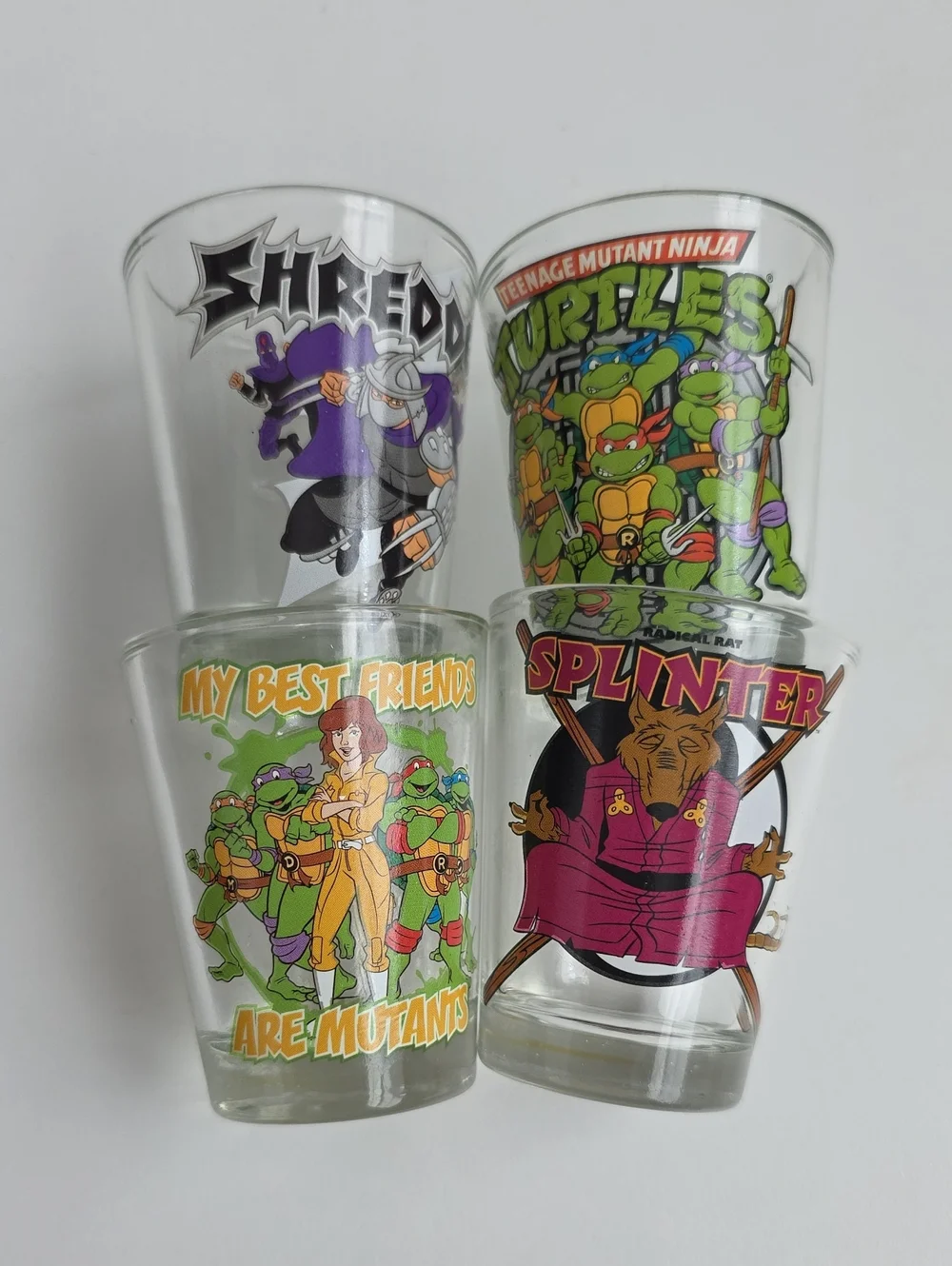 Teenage Mutant Ninja Turtles shot glasses Shredder and Splinter - Set Of 4 TMNT